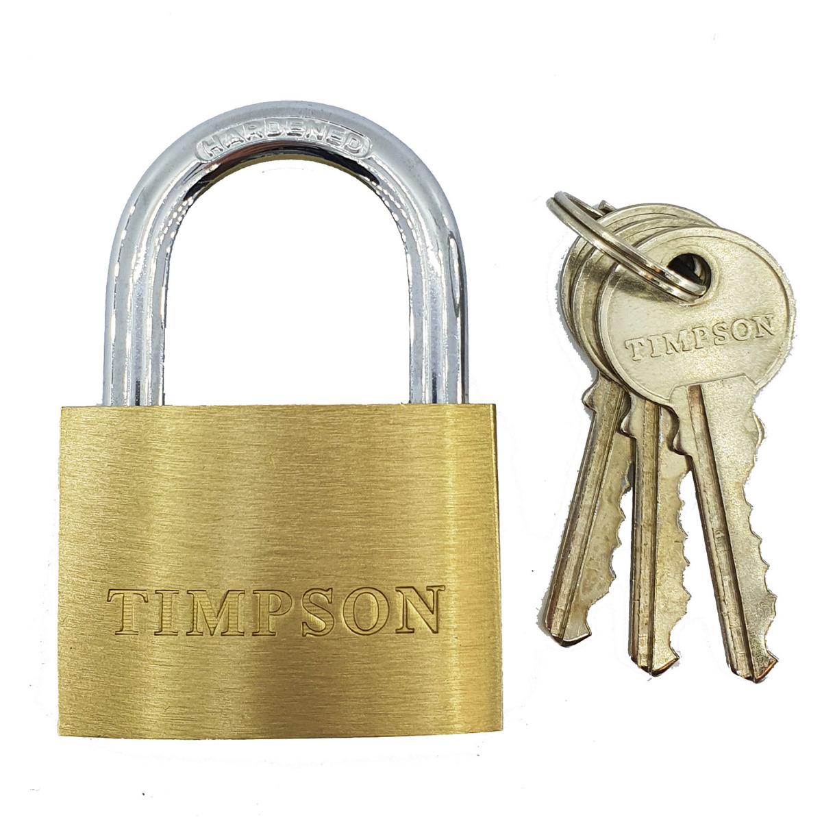Westcott Brass Padlock With 3 Keys - 40mm (1 ½ Inch) Security Lock