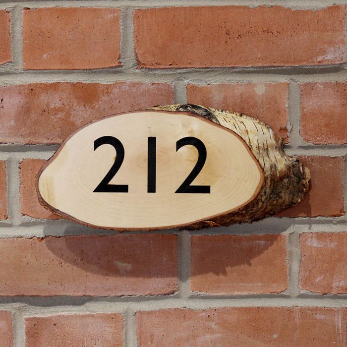 Rustic Wooden House Number Timpson