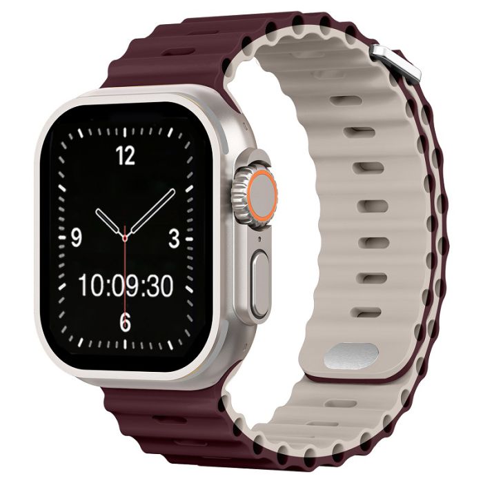 Silicone Ripple Duo Colour Apple Watch Strap