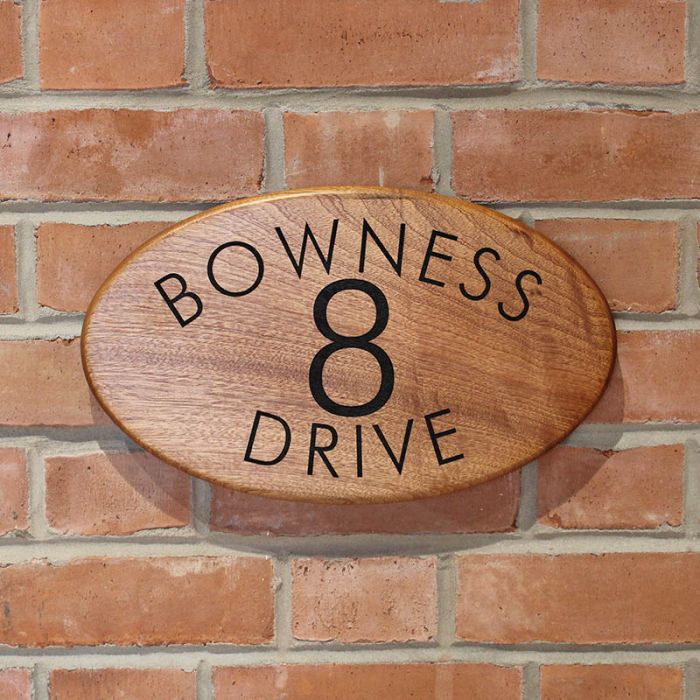 Wooden Oval House Sign (35x20cm) Timpson