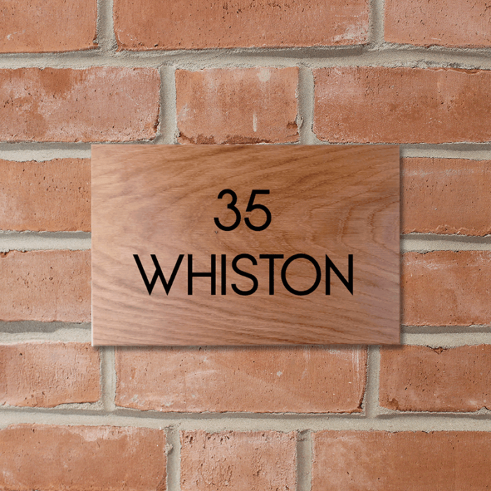 Rectangle Wooden House Sign (26.5x19cm)