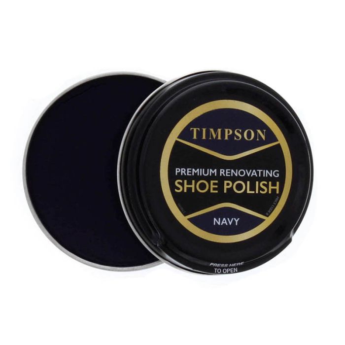 Dark blue shoe polish