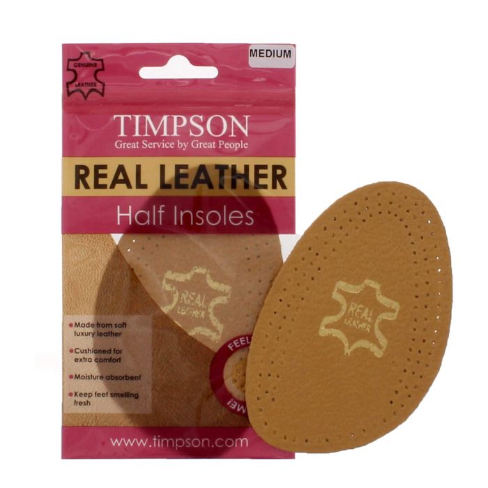 Timpson Ltd Timpsons Sole Replacement Luxury Half Leather Insoles