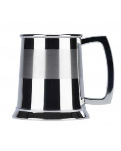 Stainless Steel Personalised Tankard - Satin Band