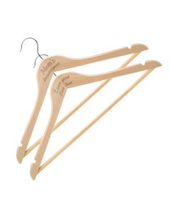 Double Wooden Personalised Clothes Hanger