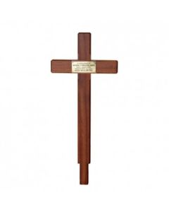 Dark Wood Memorial Cross - (90x30cm)