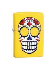 Day Of The Dead Yellow Matte Zippo Lighter (24894)