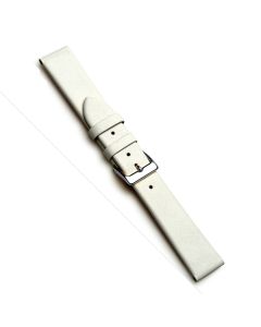 Superior Matte Leather Watch Strap - White