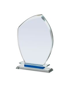 Clear and Blue Crystal Award (Available in 3 Sizes)