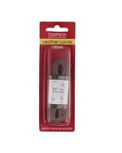 Brown 120cm Leather Laces (7-9 pairs of eyelets)