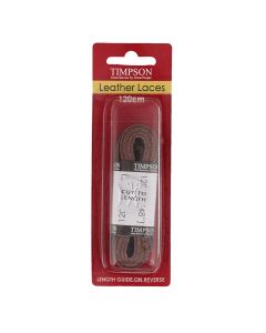 Leather Shoe Laces - Light Brown (120cm - 7-9 pairs of eyelets)