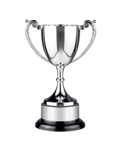 Nickel Plated Endurance Cup with Embossed Handles with Plinth Band (Available Sizes 7" to 15 3/4" )