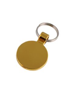 Gold Small Round Pet Tag,,,