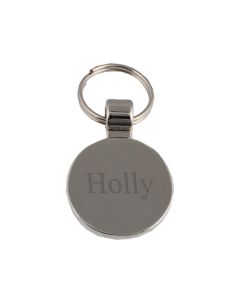 Silver Small Round Pet Tag,,,