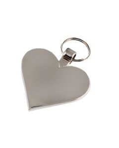 Silver Heart Pet Tag
