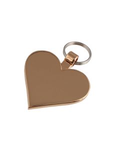 Rose Gold Heart Pet Tag