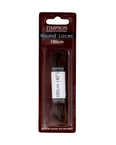 Brown 100cm Round Laces (7-8 pairs of eyelets)