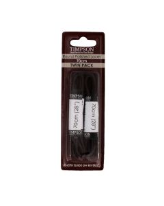 Brown 70cm Polished Laces - Twin Pack (5-6 pairs of eyelets)