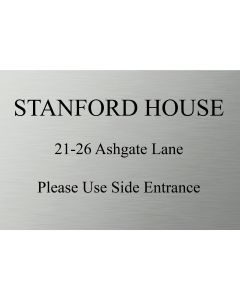 Stainless Steel Rectangle Sign - (15x10cm)