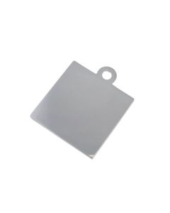 Silver Photo Engraved Square Keyring
