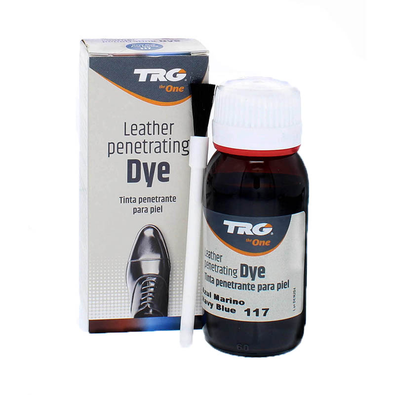 Navy leather shoe deals dye